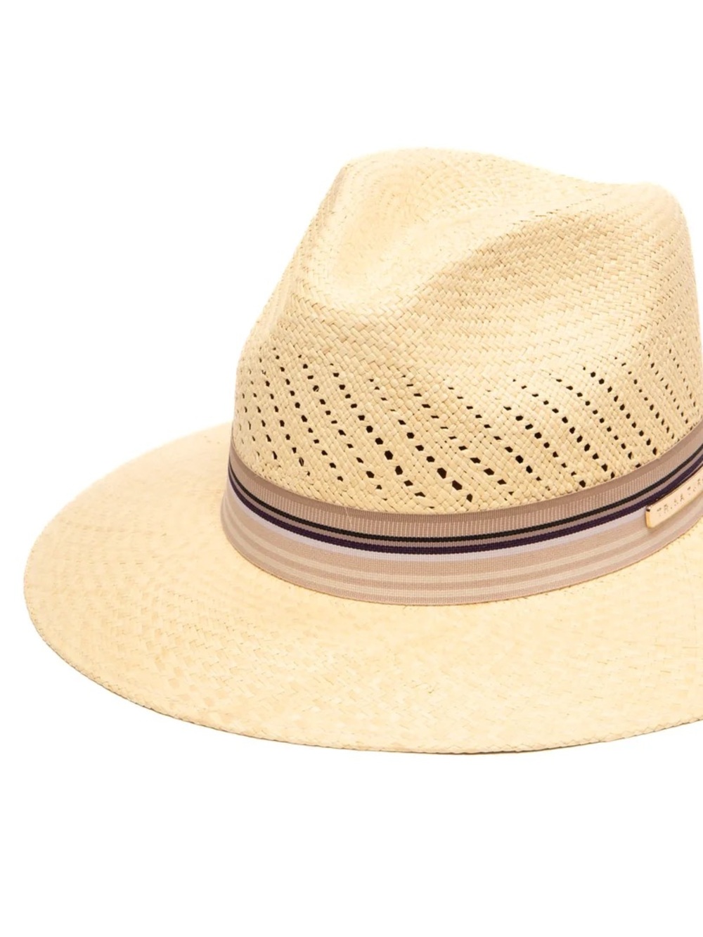 Trina Turk Palms Fedora with Ribbon Stripe Band